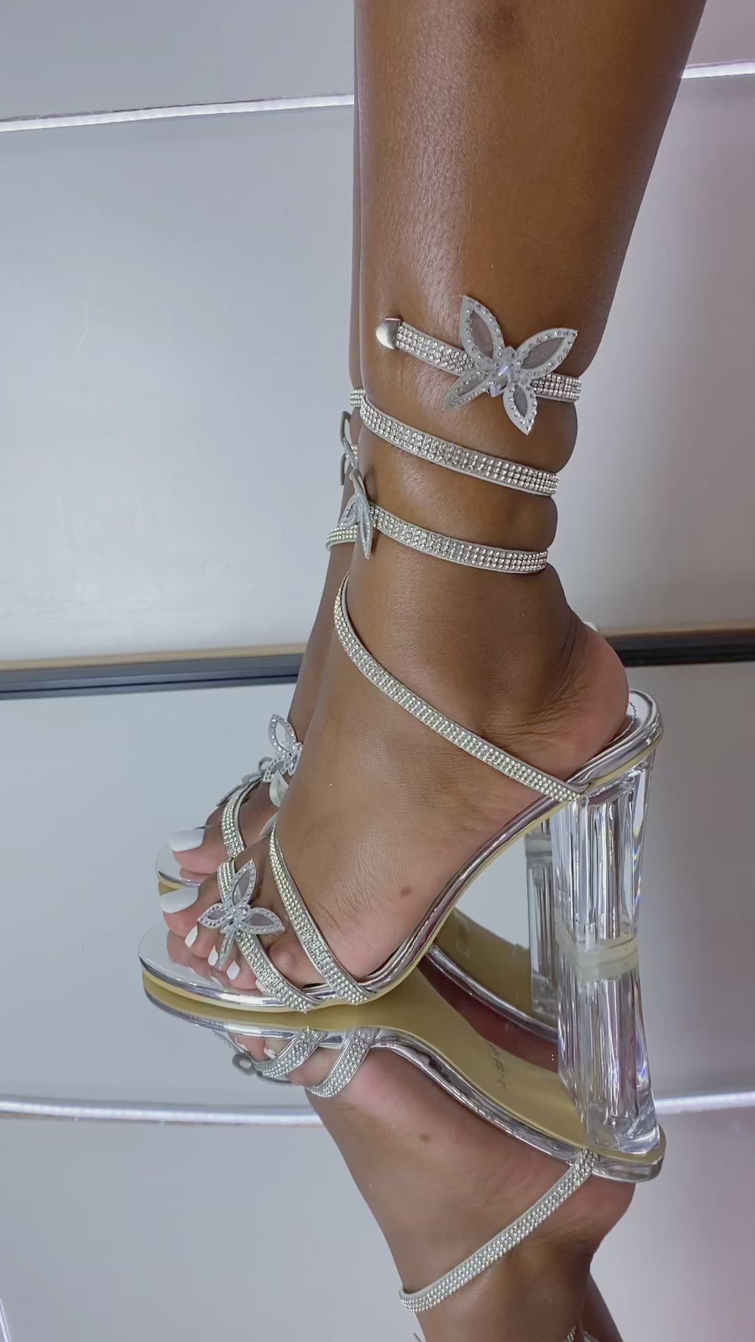 butterfly block heels